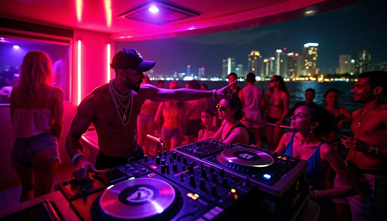 Miami’s Top Yacht Party: Neon Nights 3 hour Open‑Bar Cruise