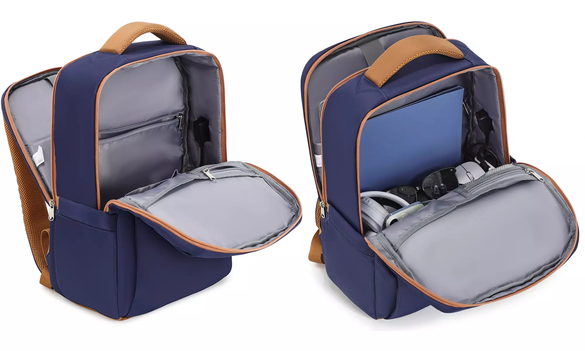 Mochila espaciosa e impermeable con diferentes compartimentos