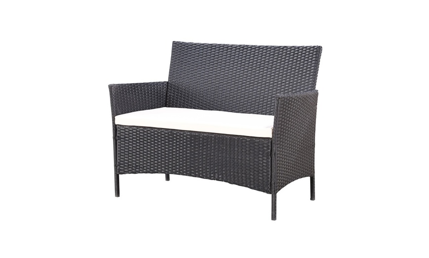 Image 15: 4-Piece Rattan-Effect Lounge Set