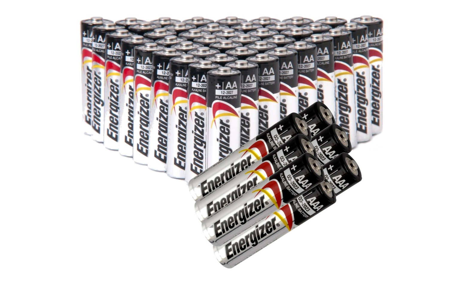 Energizer 100 pack  combination pack AA (50)&  AAA (50) Batteries 