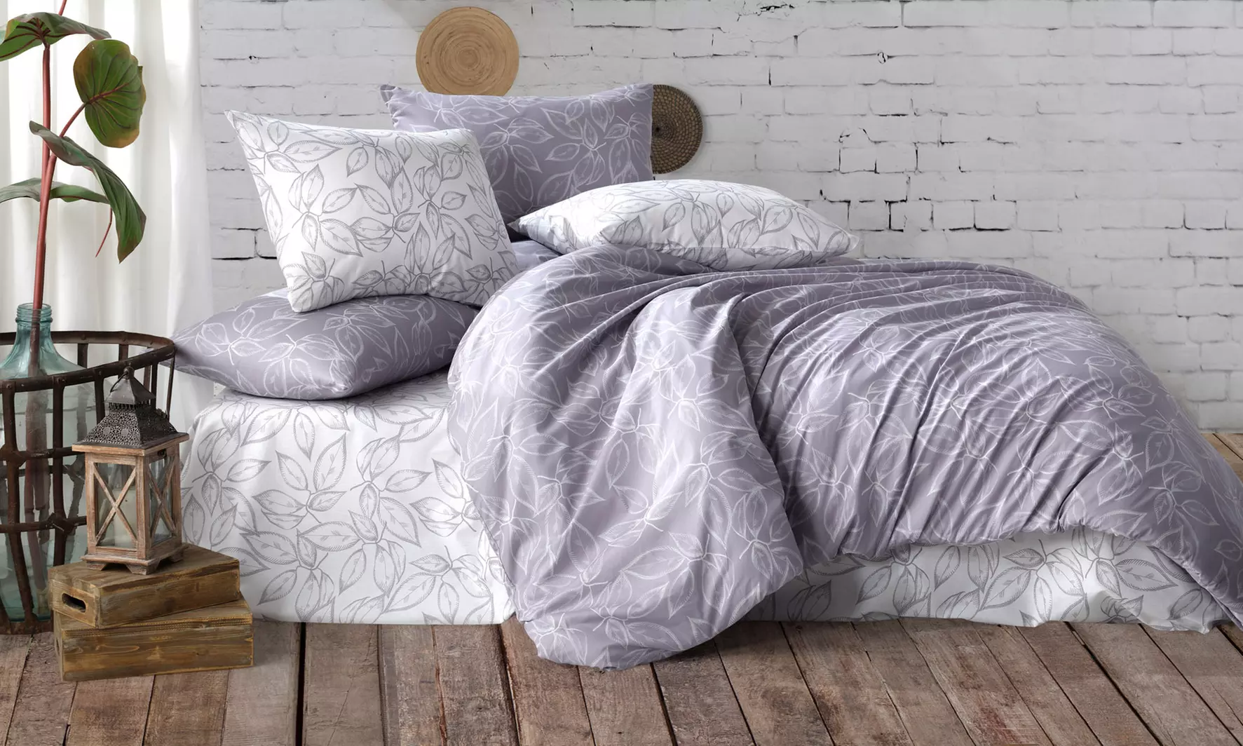 Juego de funda nórdica y 2 fundas de almohada para cama doble