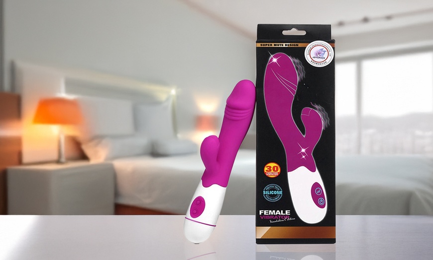 Image 1: 30 Speed G Spot Clitoris Rabbit Vibrator Dual Vibration Dildo Magic Wand