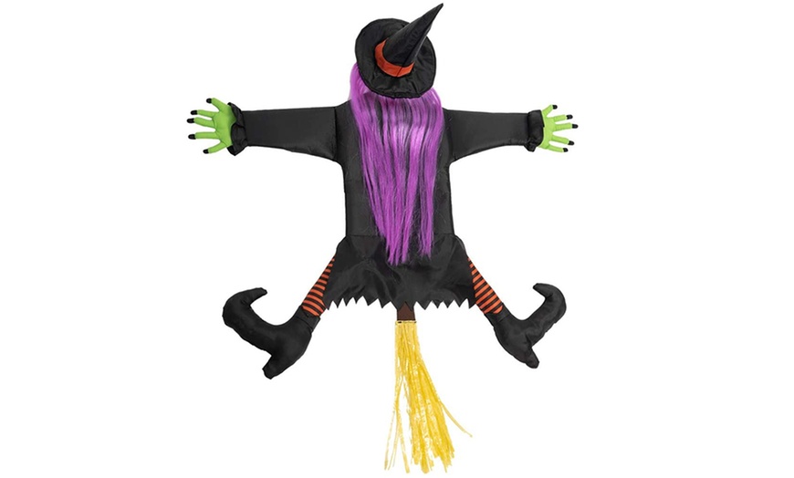 Image 10: Witch Ran into Tree Halloween Decor