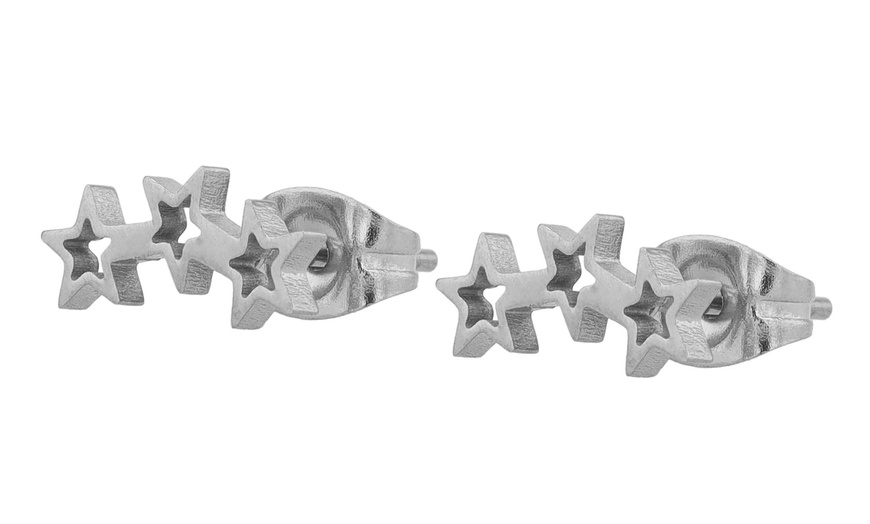 Image 20: Akzent Edelstahl-Ohrstecker für Damen