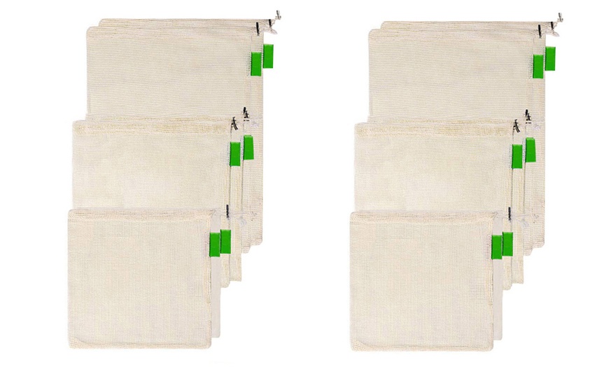 Image 2: 6-Pack of Reusable Cotton Grocery Bags