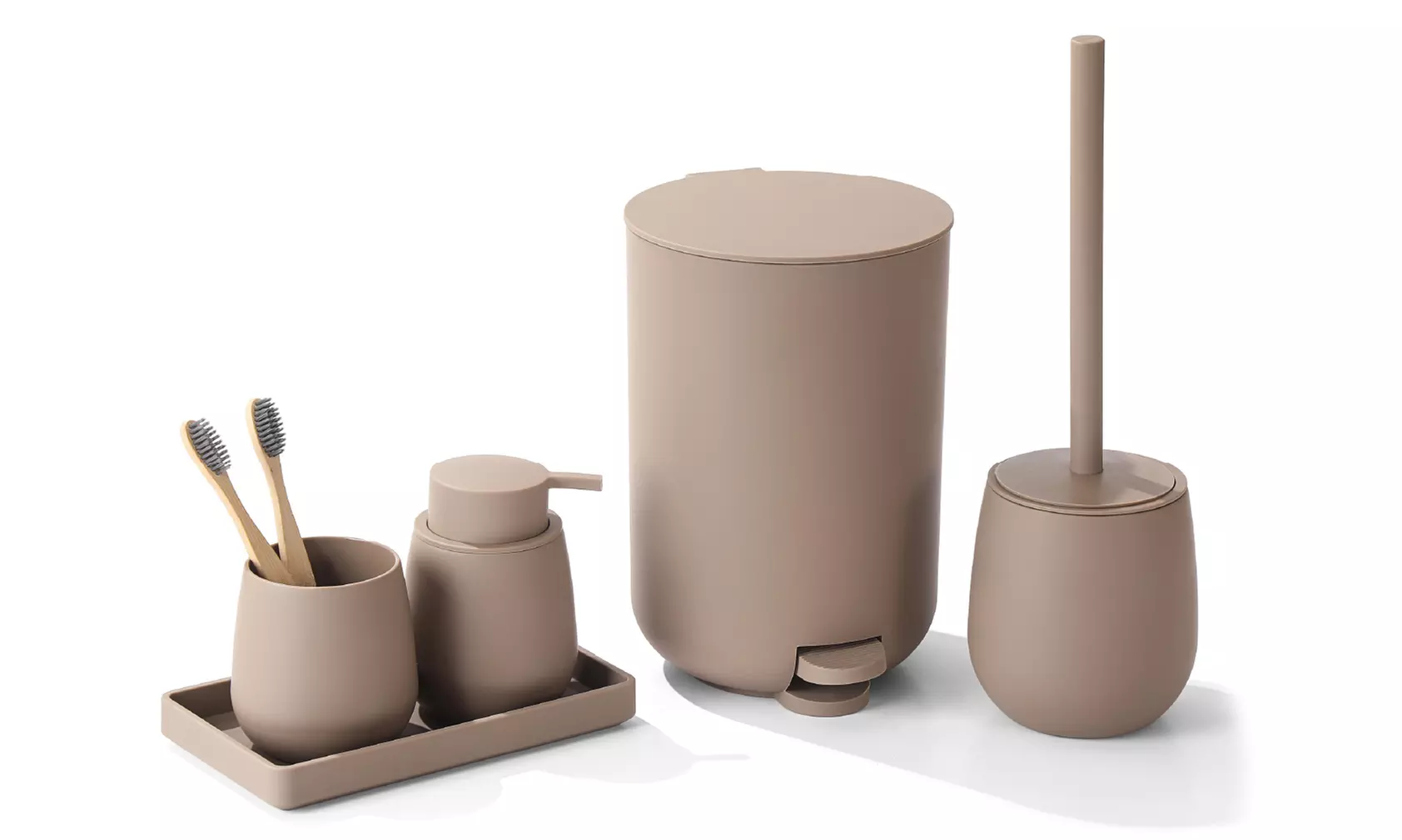 Set de accesorios coordinados para baño