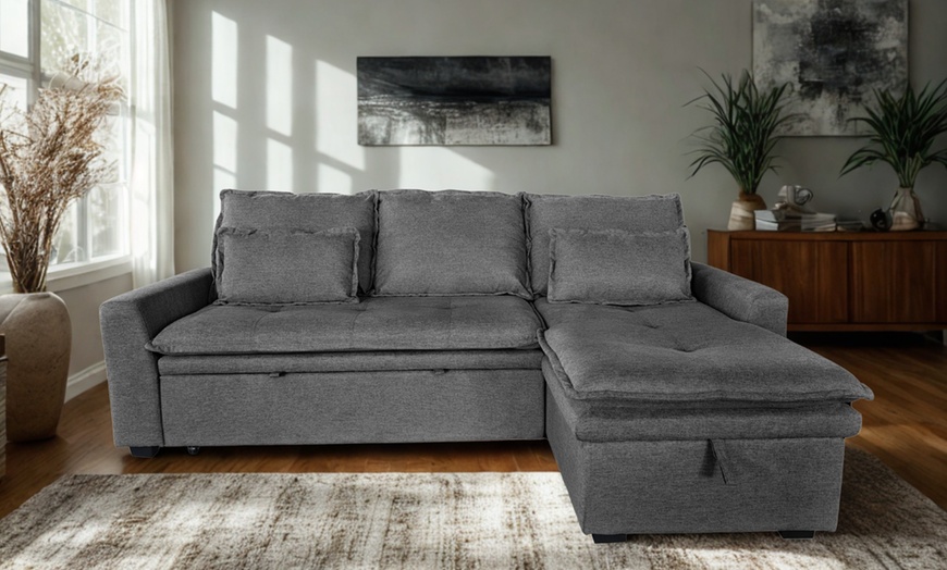 Image 2: Lucca 3 Seater Storage Sofa