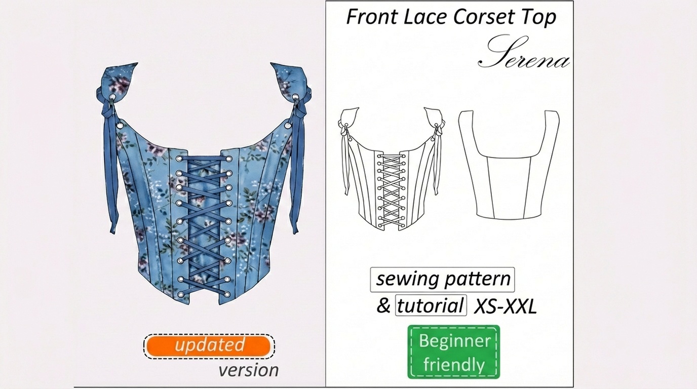 BAILshop's Updated Lace Front Corset Sewing Pattern PDF