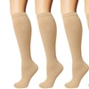 Image 6: Solid Knee-High Compression Socks for Men & Women Graduated 15-20 mmHg (5-Pairs)