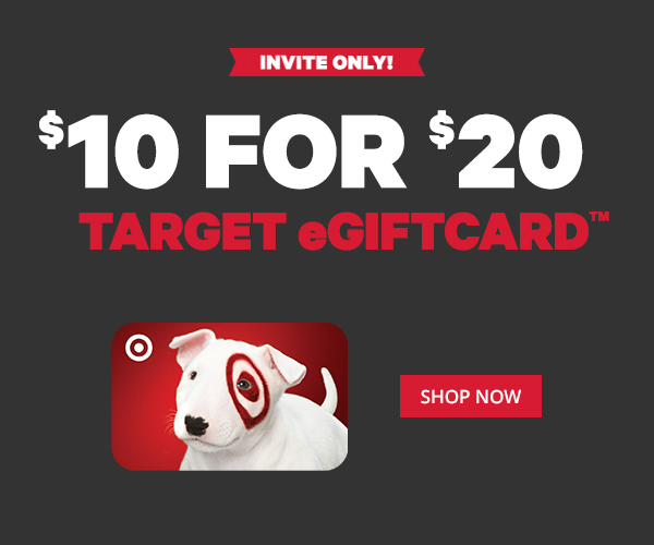 $10 for $20 Target eGiftCard