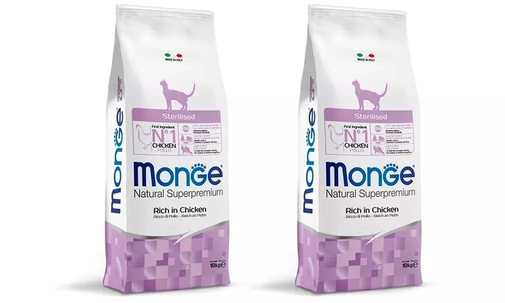 1 o 2 confezioni da 10 kg di cibo per gatti Monge Natural