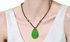 Moldavite Crystal Gravel Green Charm Oval Stone Pendant Necklace