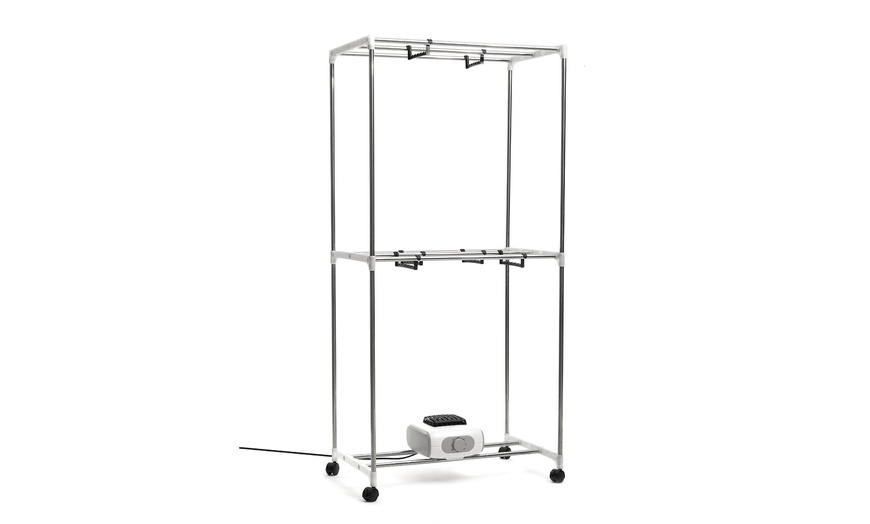 Image 8: InnovaGoods elektrischer Wäschetrockner Dupledry mit 2 Höhen 1200 W 