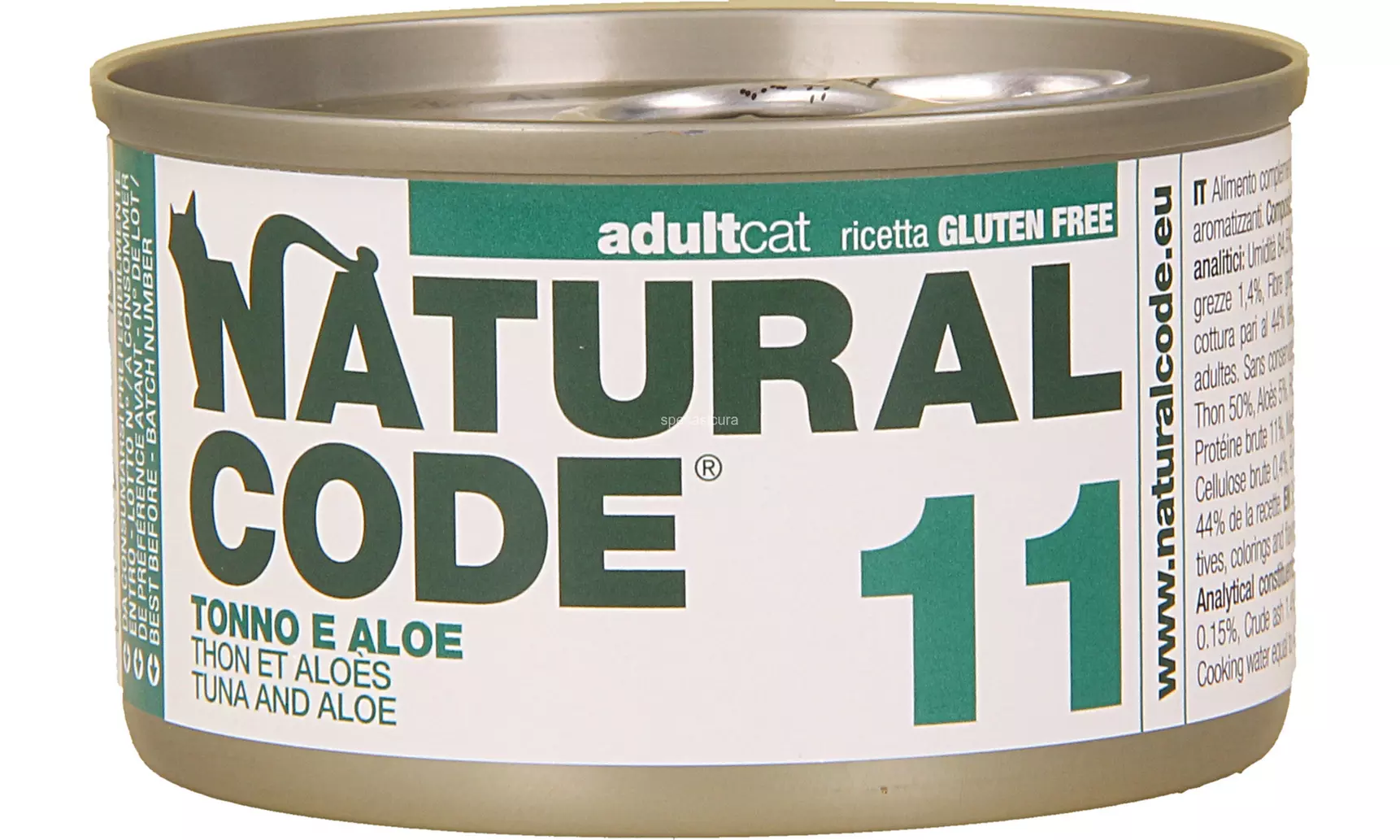 60 lattine di cibo umido per gatti Natural Code