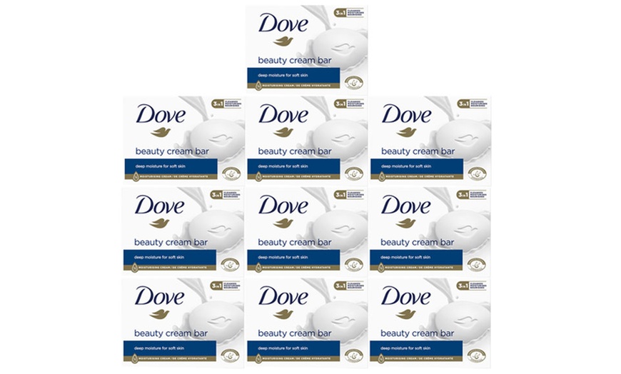 Image 1: 10 Packs of Dove Original Beauty Cream Bar with Deep Moisture