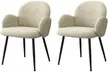 Lot de 2 fauteuils de table "Alicia" en tissu Cozy de Doosense, coloris au choix, livraison offerte - Image 2