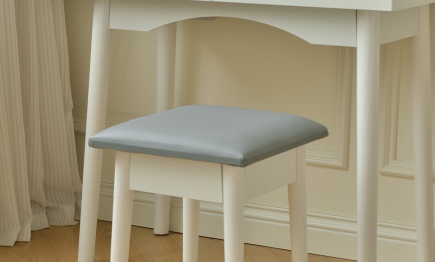 Image 5: Home Deluxe Schminktisch mit Spiegel und LED-Beleuchtung „Miranda“