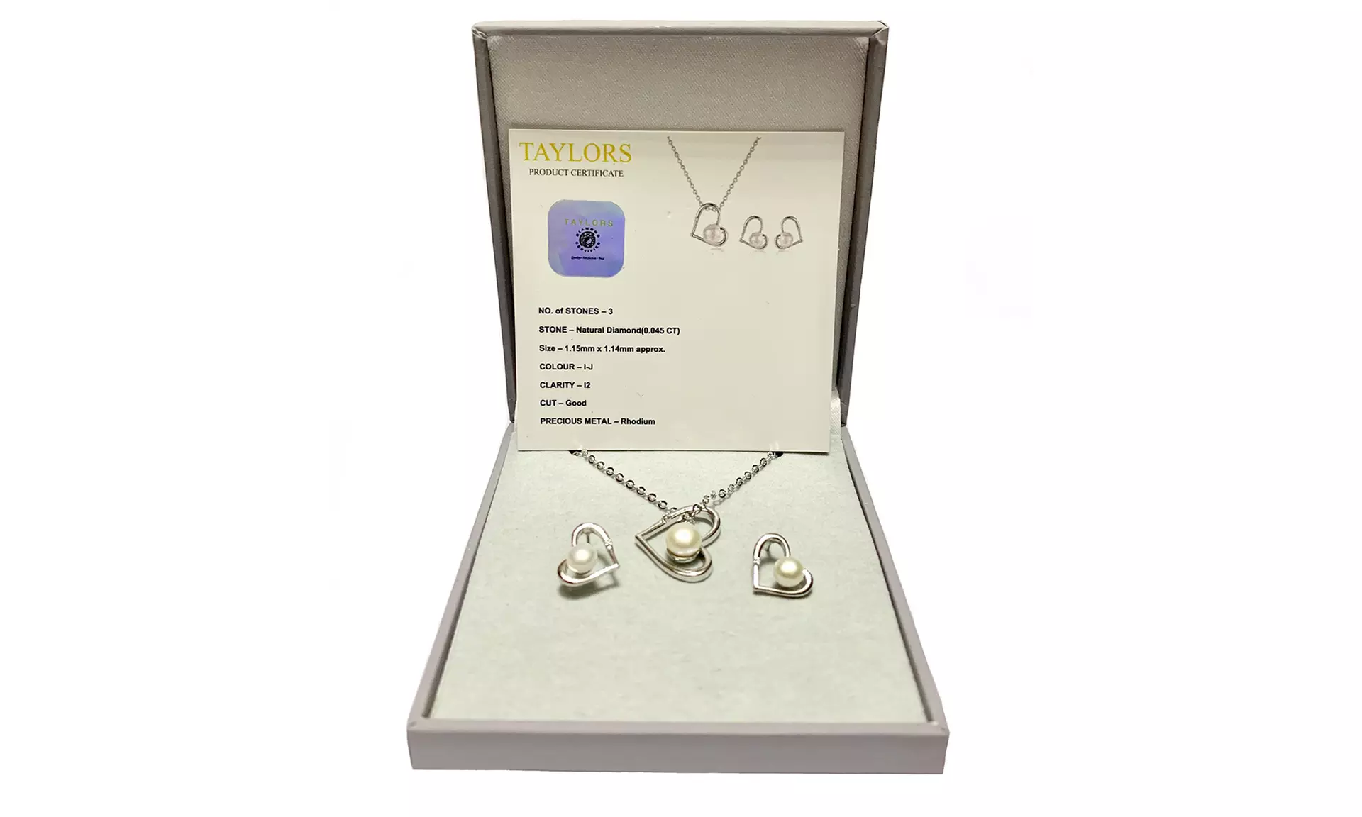 Parure ornée d'un diamant et de perles naturelles - Image 2