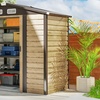 Image 1: Outsunny 7ft x 4ft Metal Shed with Lock