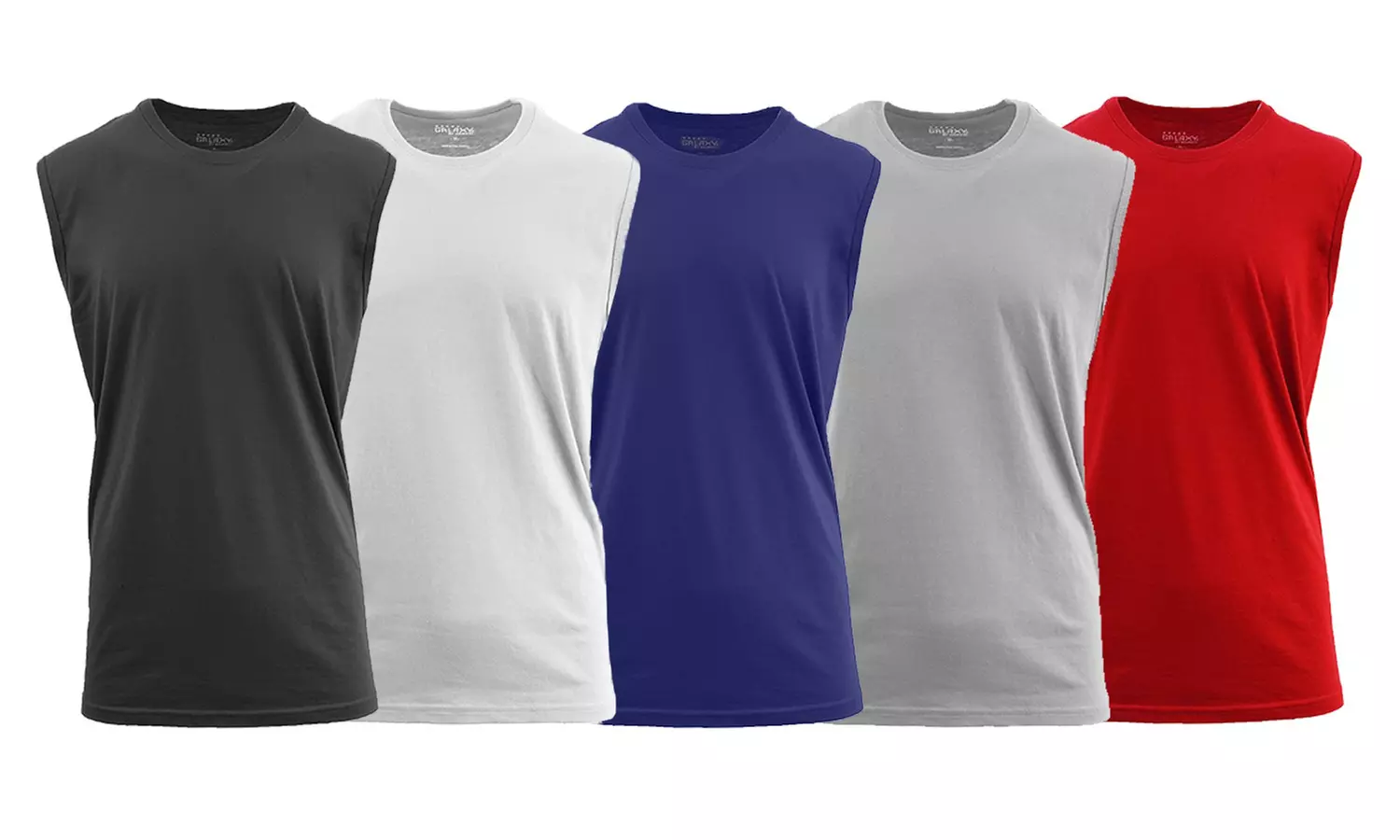 Men's 5-Pack Crew Neck Muscle Tank Tee (S-5XL)