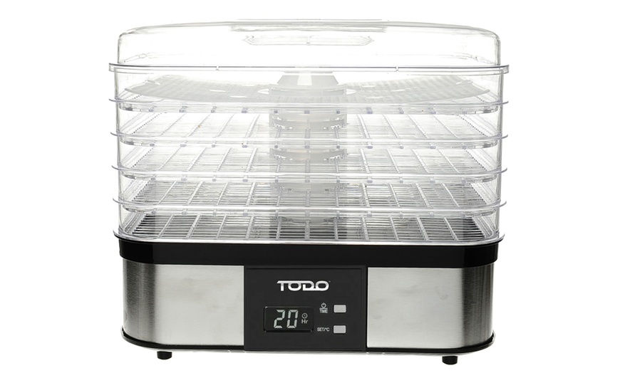 Image 4: TODO 250W Stainless Steel Food Dehydrator - XJ-13703 by Panatech 
