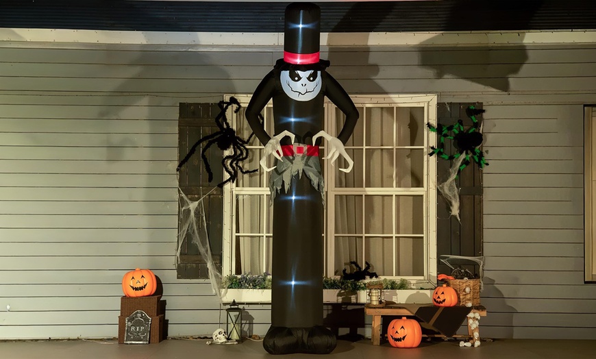 Image 14: HomCom Halloween Inflatable Decorations, Ghosts and Skeletons