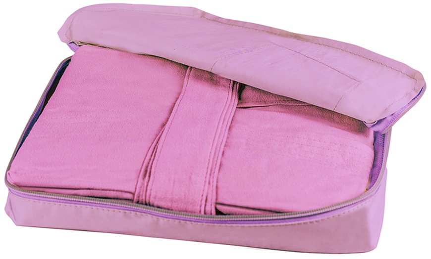 Image 32: Sneldrogend microfiber badjas met capuchon