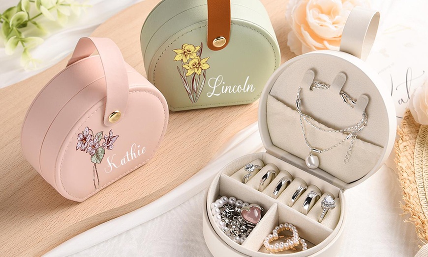 Image 8: Custom PU Leather Jewelry Box in Multiple Styles & Colors Up to 81% Off