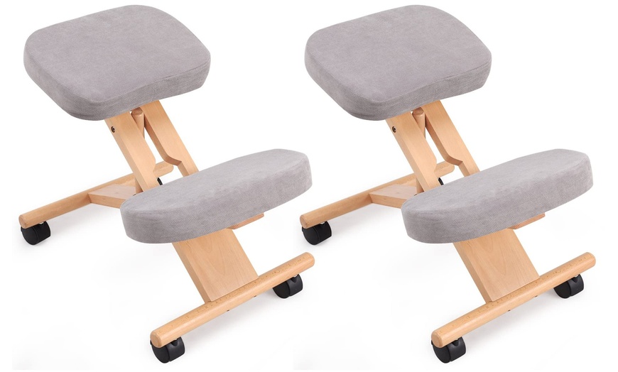 Image 4: Pro 11 Wellbeing Adjustable Kneeling Posture Chair