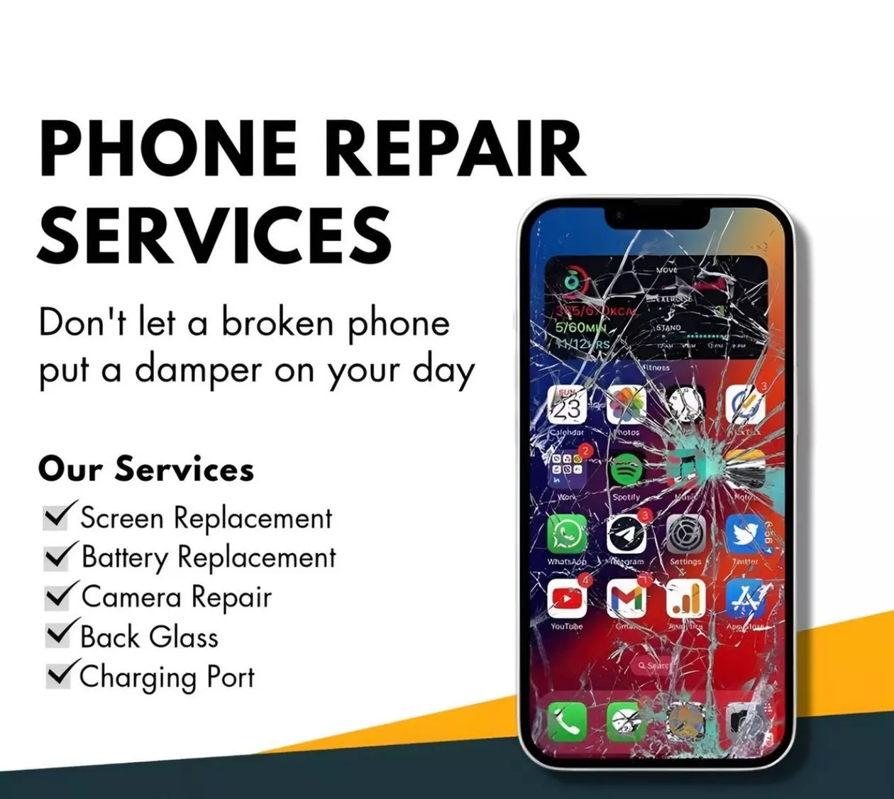 iPhone XR/ iPhone 11/ iPhone 12, 13, 14, 15 or Prox Max Screen Repair