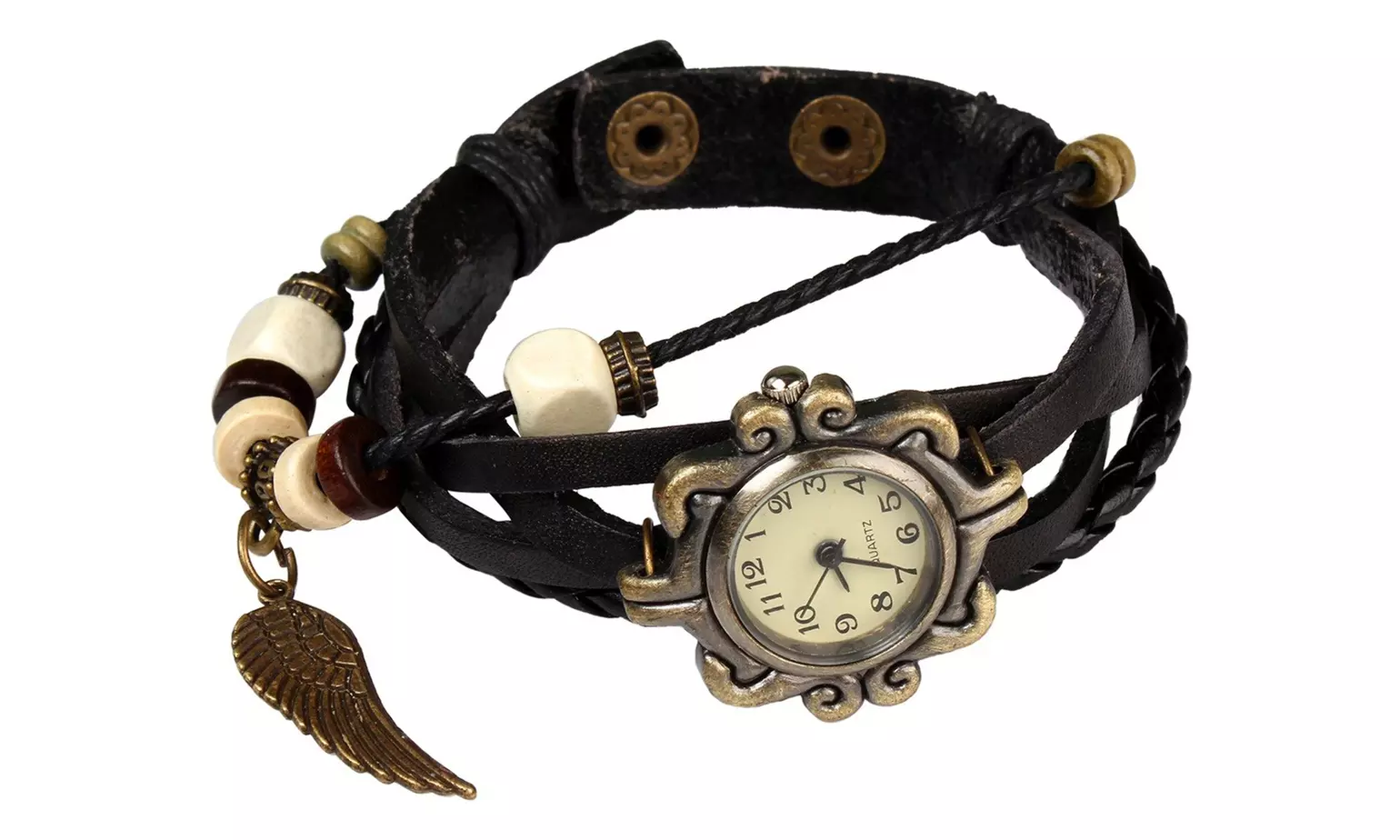 Women's Vintage Bohemian Vegan Leather Watch  (Charm And Color Choices)