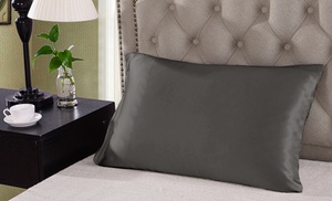 Twin Goose Pillows with Mulberry Silk Pillowcases