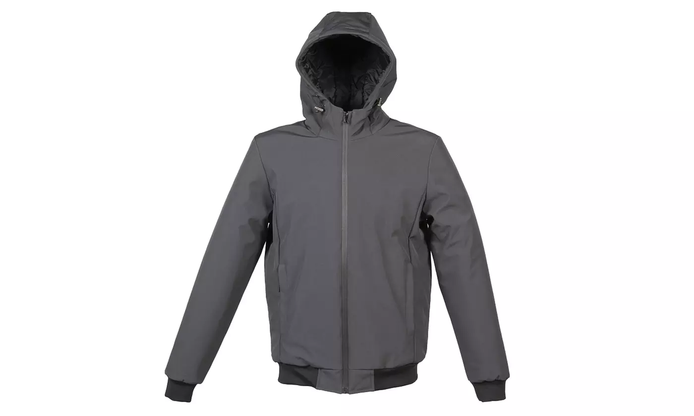 Giacca Uomo Softshell Impermeabile Traspirante 3000 mm con Cappuccio