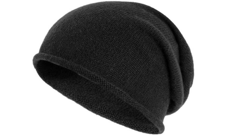 Image 3: 1x oder 2x Kaschmir Slouchy Beanie Strickmütze