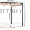 Image 11: Pergola with Retractable Sun Shade Canopy