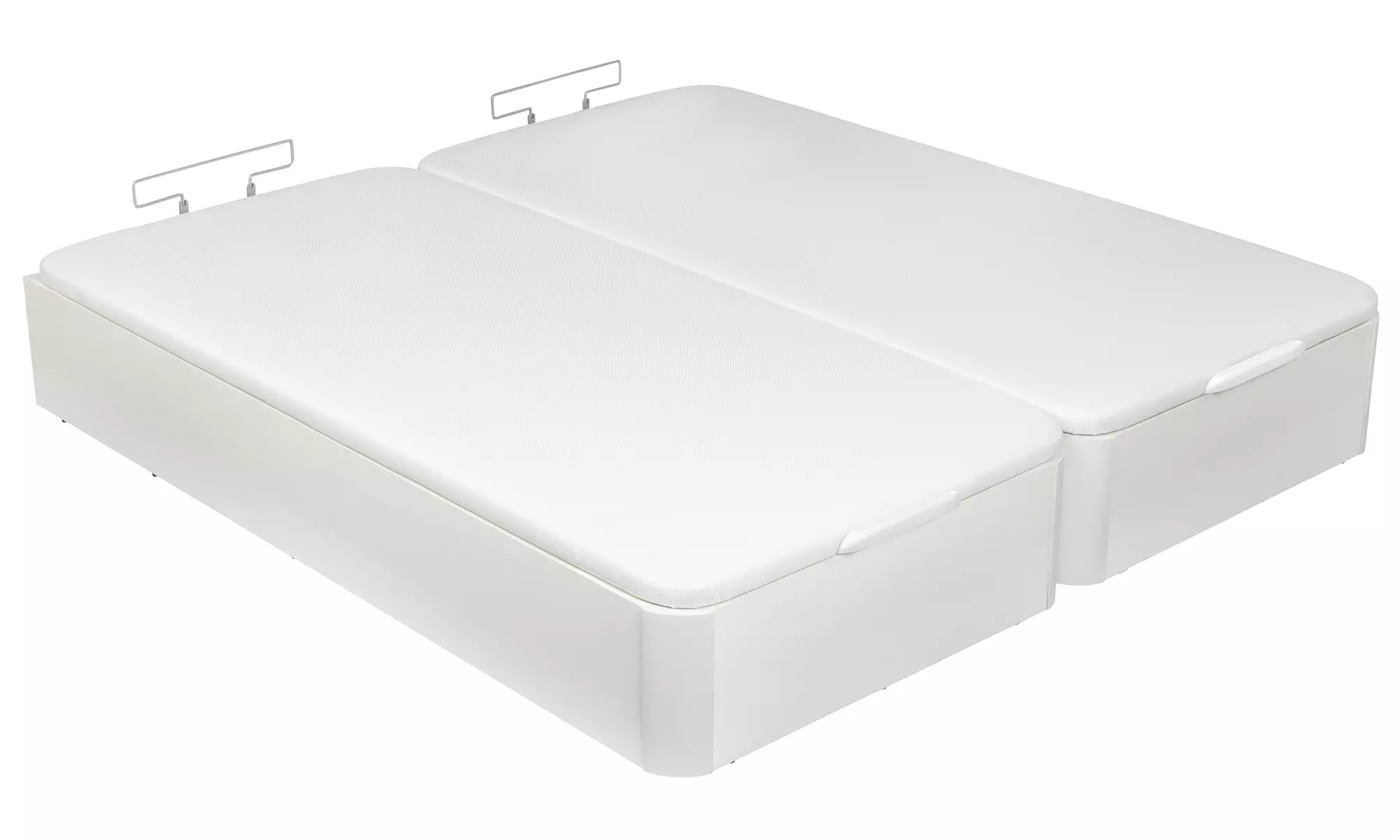 Canapé Abatible Altura 32cm Blanco ENVIO Y MONTAJE GRATIS, Gran Capacidad, Madera, Tapa 3D