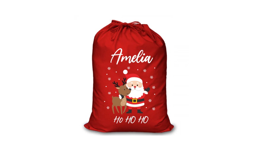 Image 5: Make Christmas magical with a Custom Red Santa Sack