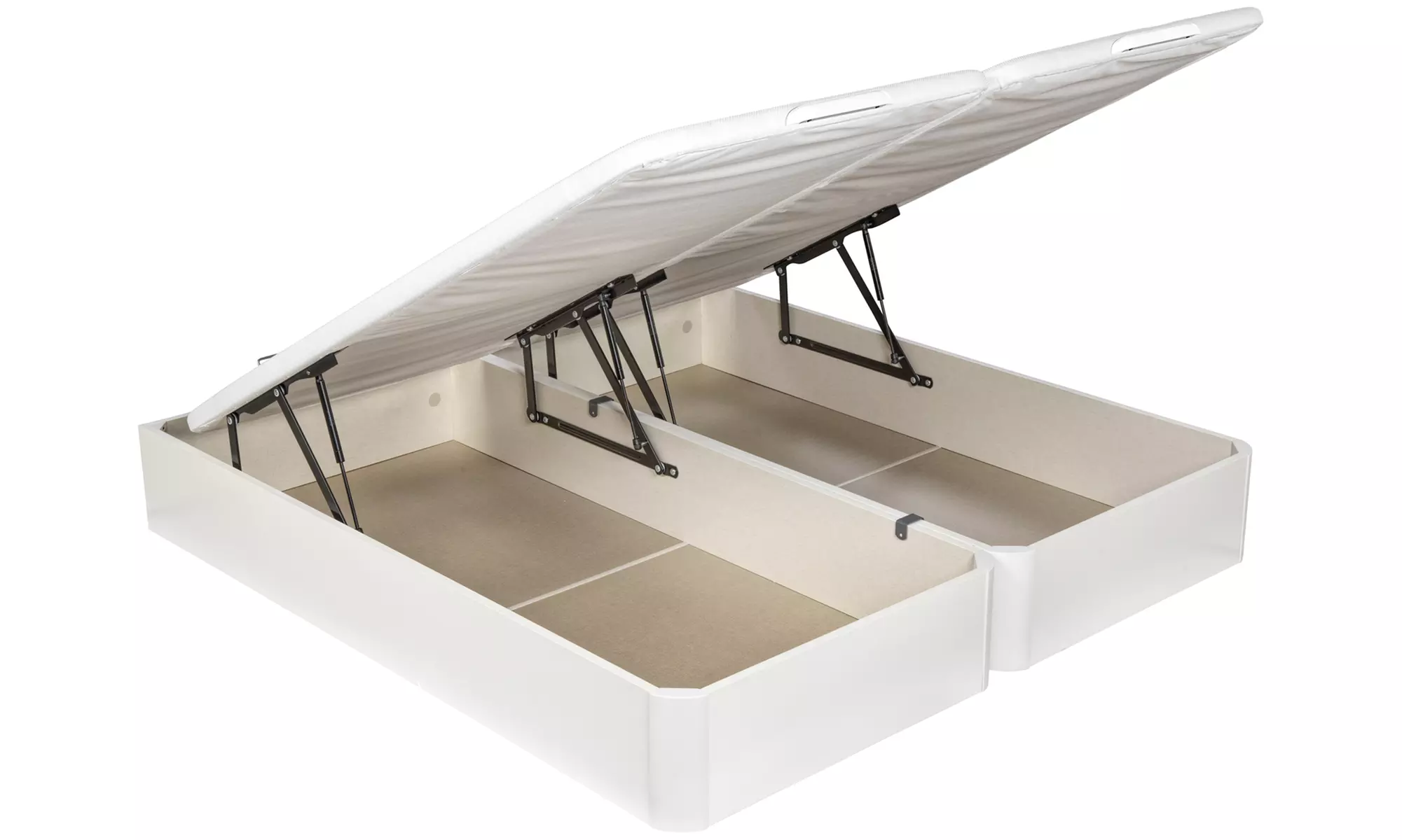 Canapé Abatible Altura 32cm Blanco ENVIO Y MONTAJE GRATIS, Gran Capacidad, Madera, Tapa 3D