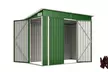 Outsunny Galvanised Steel Garden Storage Shed with Double & Side Doors in Green - Image 5