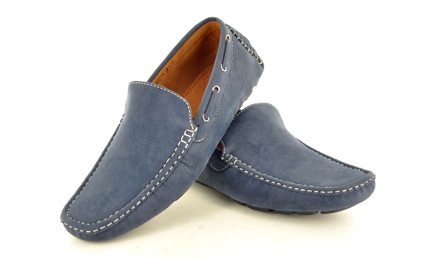 Image 13: Men's Faux Suede Casual Loafers