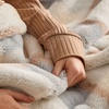 Image 4: Silentnight Snugsie Faux Fur Check Blanket 