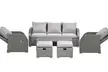 Outsunny Seven-Seater Rattan-Effect Recliner Furniture Set - Image 3