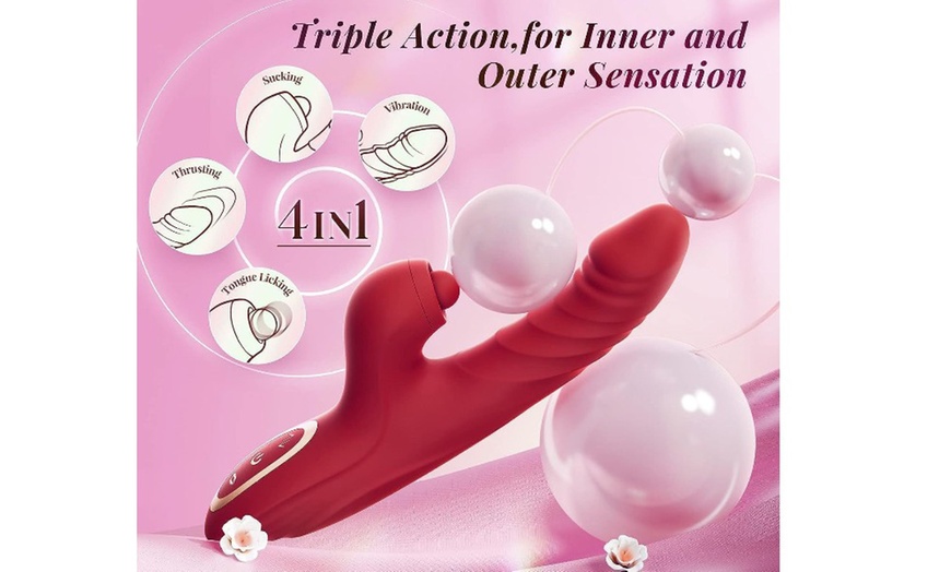 Image 7: G Spot Vibrator Thrusting Dildo