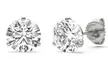 Paris Jewelry 925 Silver Plated 0.9 Ct Simulated Cubic Zirconia Stud Earrings - Second Medium
