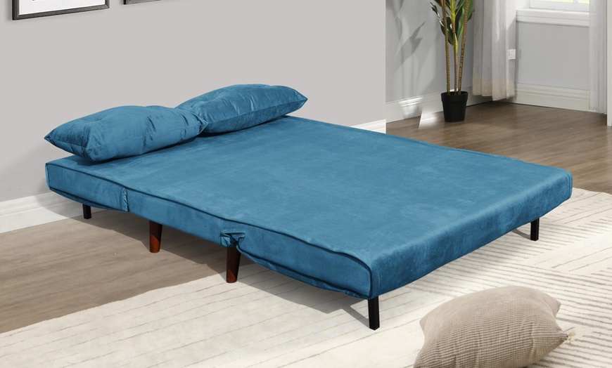 Image 4: 2 Seater Sofa Bed with Cushions