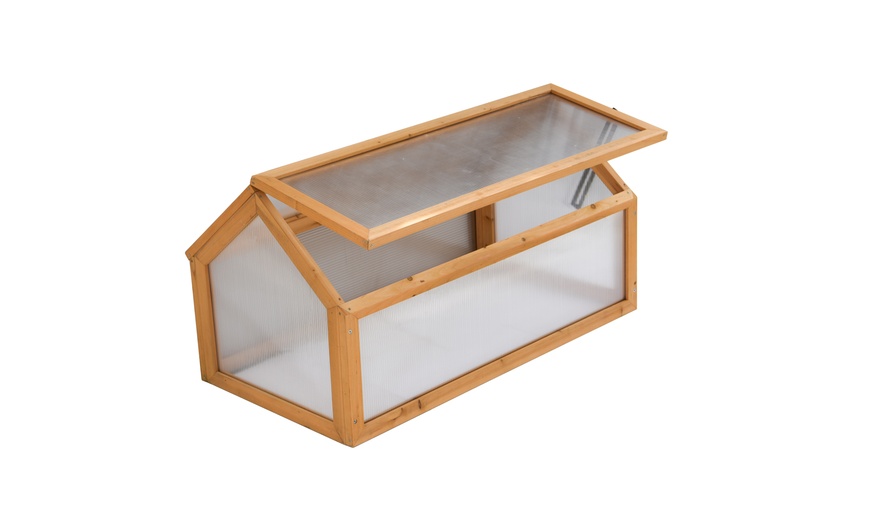 Image 11: Garden Grow Raised Wooden Cold Frame with Optional Legs