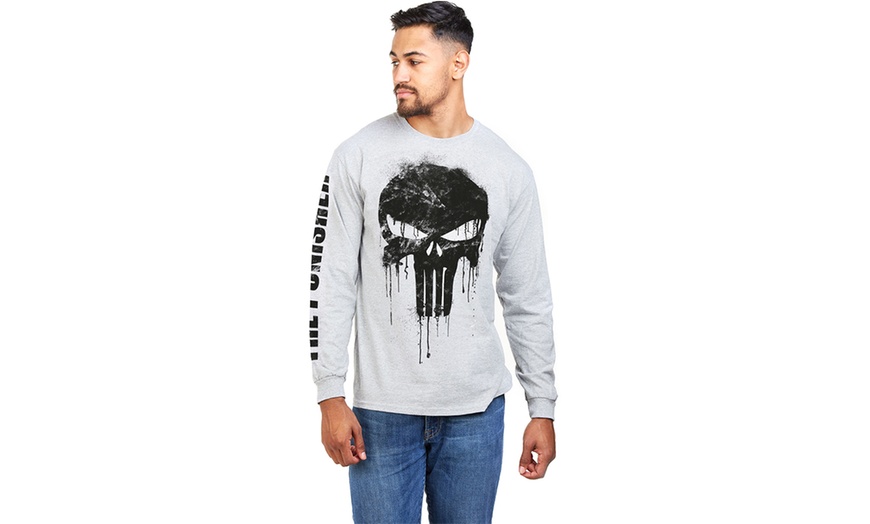 Image 6: Marvel Punisher Skull T-Shirt