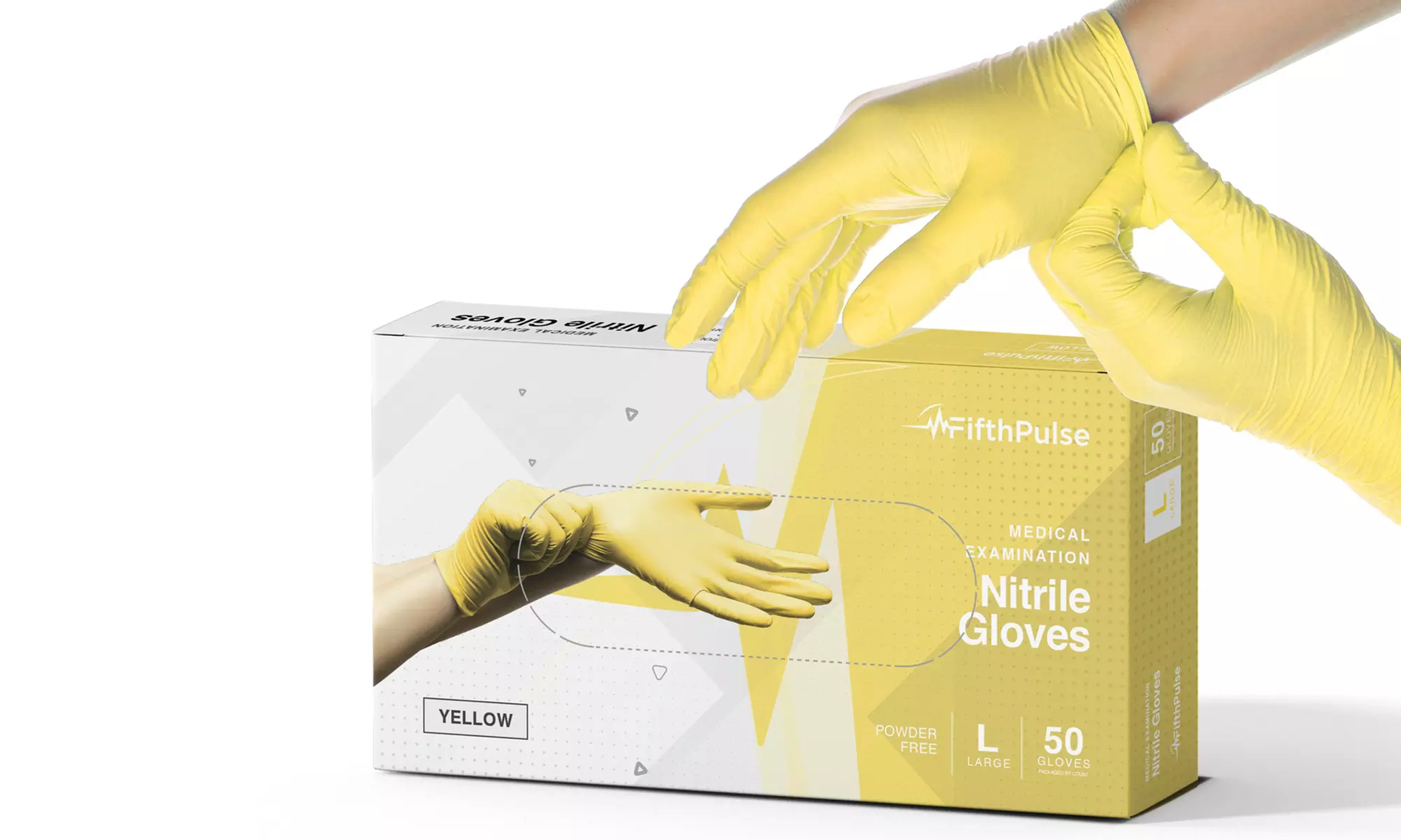 Fifth Pulse Nitrile Exam Latex Free and Powder Free Gloves - Box of 50