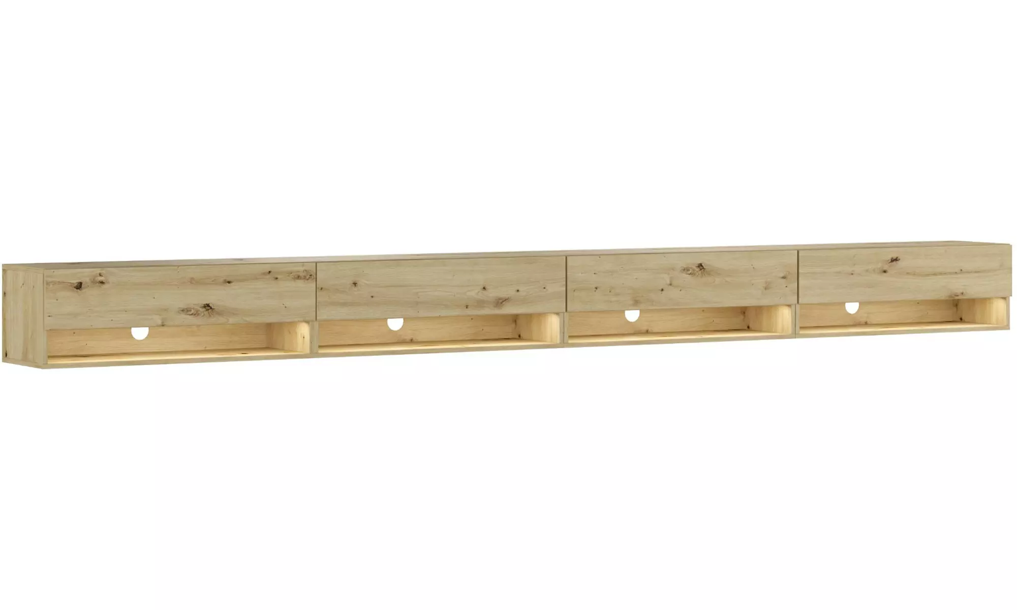 Meuble TV suspendu en chêne ou noir