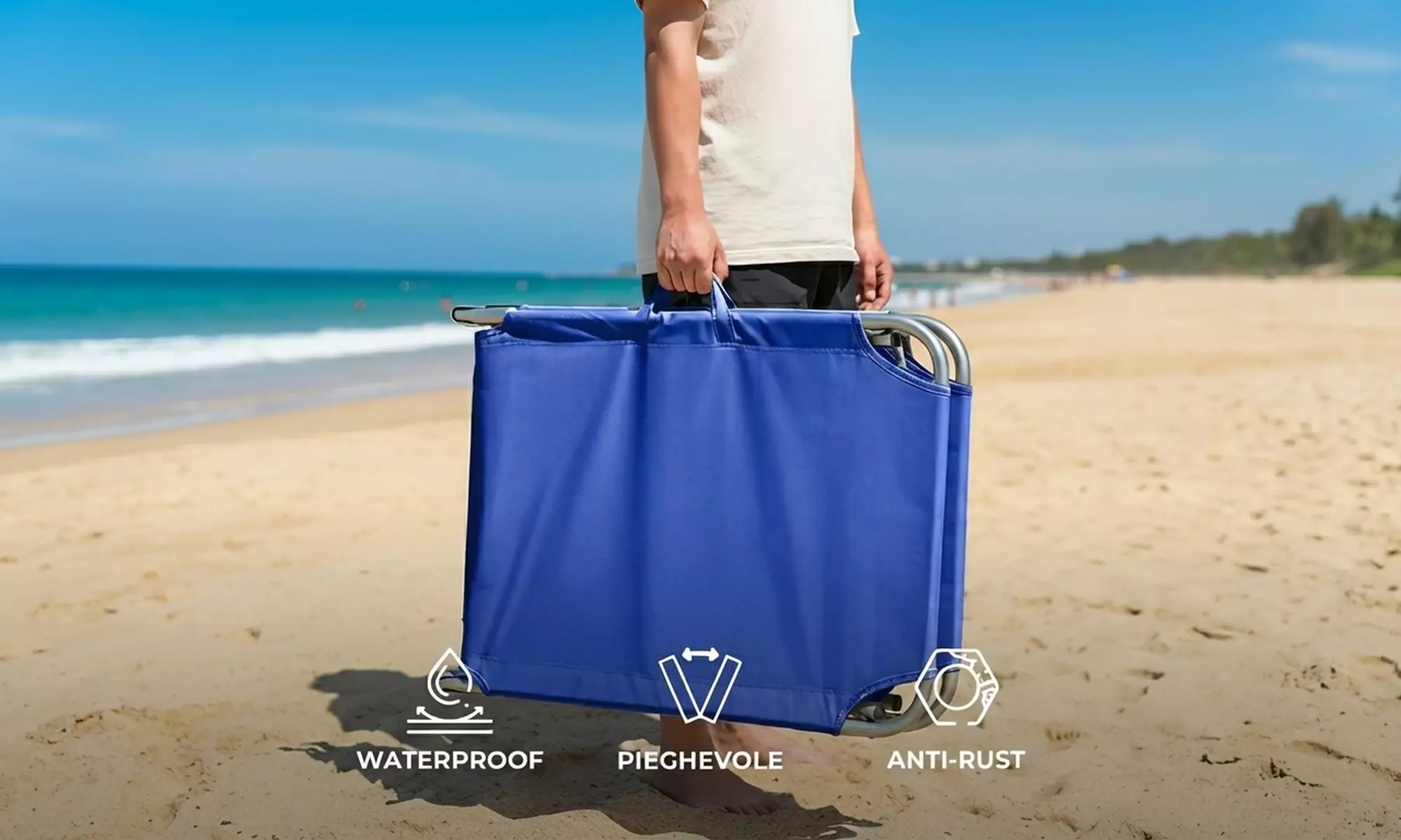 Set de 2 tumbonas cómodas y funcionales